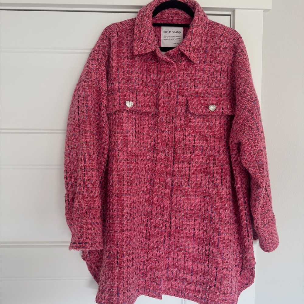 River Island Pink Textured Jacket